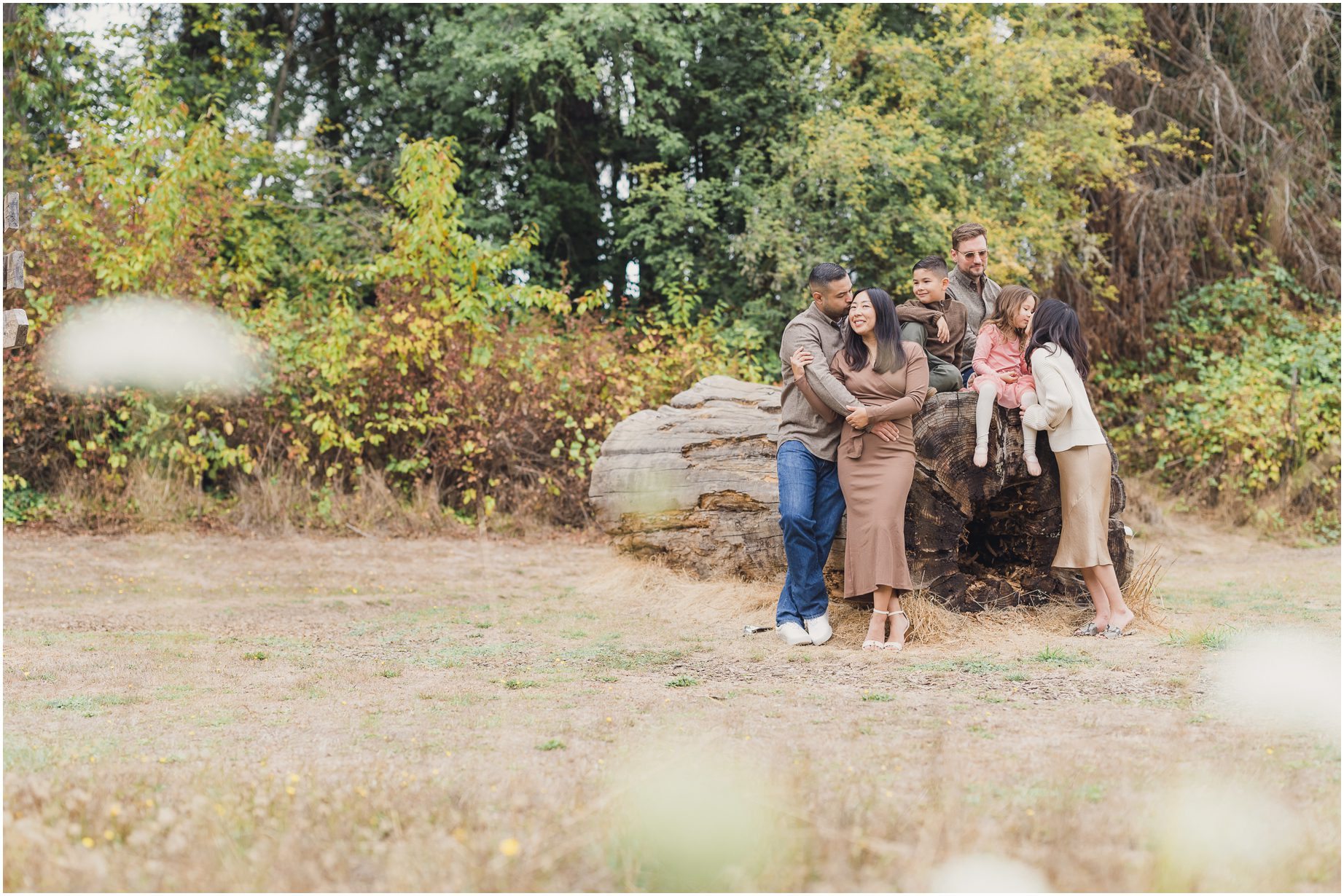 Tigard Family Photographer: Sun and Sparrow, takes whimsical pictures of a family in Dirksen Nature park